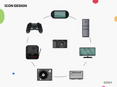 SONY Icon Design branding 任天堂 复古 彩印机 微单 游戏机 索尼 调节器
