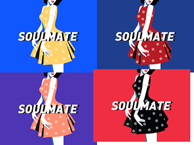soulmate 2020 clean design fashion girl graphic design head hot illustration lady new year people portrait seductive woman in illustration