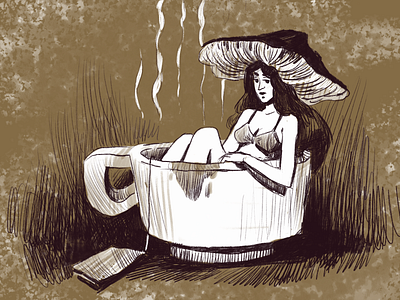 Cup of tea 2d art art artist artwork character design characterdesign illustration illustration art