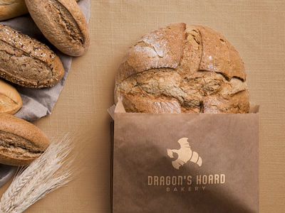 Dragon's Hoard Bakery Basic Packaging bakery bakery logo bakery packaging brand identity branding and identity company logo creative dragon logo design package design packagedesign packaging design