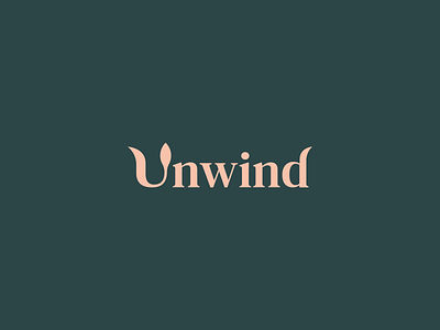 Unwind Main Logo Variation brand brand identity branding and identity branding design company logo design logo logo design modern logo monogram organic organic logo