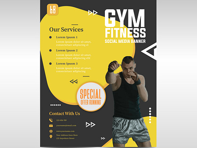 Gym Fitness Flyer Template