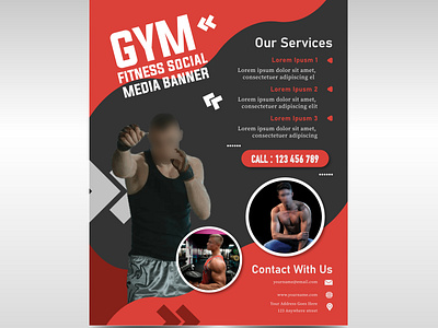 Gym Fitness Flyer Template