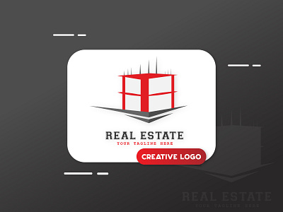 Real Estate Creative Logo Template background branding creative creative logo design flat illustration photoshop real estate real estate logo vector vector logo