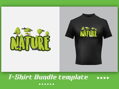 Nature T-Shirt Sticker ai background branding creative design flat illustration logo photoshop ps sticker t shirt text vector