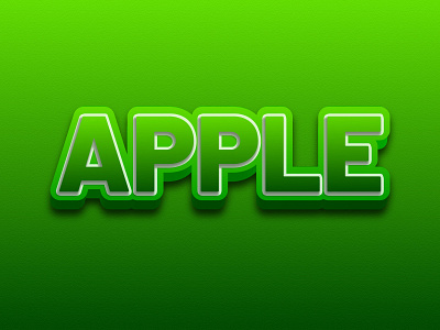 Apple 3D Text Effect Design 3d apple background branding creative design effect flat illustration photoshop shot text trendy vector