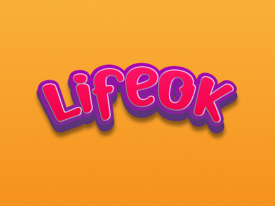 LifeOk 3D Text Effect Design