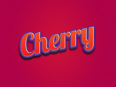 Cherry 3D Text Effect Design 3d background branding creative design effect flat graphic design illustration logo motion graphics photoshop shot text trendy ui vector