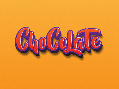 Chocolate 3D Text Effect Design