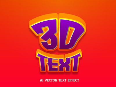 3D Editable Ai Text Effect 3d ai text animation background branding creative design editable flat graphic design graphics illustration logo motion graphics photoshop shot text text effect ui vector