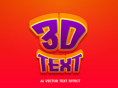 3D Editable Ai Text Effect 3d ai text animation background branding creative design editable flat graphic design graphics illustration logo motion graphics photoshop shot text text effect ui vector