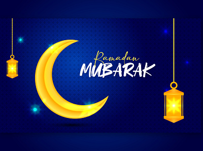 Ramadan Mubarak Social Media Cover Ads Banner 3d ads background banner branding color cover creative design eid flat golden graphic design illustration moon photoshop promo ramadan shot vector