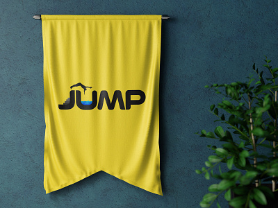 JUMP Creative letter Logo Template ai background branding creative design flat graphic design illustration jump letter logo photoshop shot think vector vector logo water word