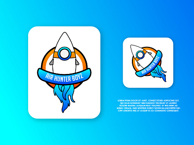 Creative Esports Air Hunter Boyz Vector Logo Template air background branding coloring creative design esports flat game gaming gaming logo illustration logo moscut photoshop promotion rocket vector vector logo