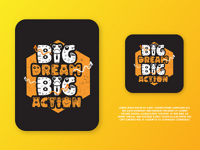 Big Dream Typography T-Shirt Design Template background brand branding clothes creative design flat graphic design illustration photoshop promo shirt sticker t shirt vector