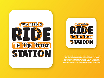 Ride typography t-shirt design template