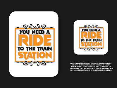 Ride typography t-shirt design template