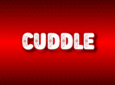 Cuddle 3D Text Effect Design Template background branding creative design flat glow illustration logo photoshop shine text textdesign textdesignglow texteffect vector