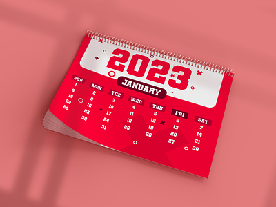 Calendar Design 2023 Vector Template 2023 ai background branding calendar creative design desk calendar flat illustration new year print trend vector vector calendar