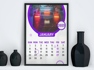 Wall Calendar Design 2023 Vector Template 2023 background branding calendar calendar 2023 creative design flat happy new year illustration new year new year 2023 photoshop print trend vector vector calendar wall calendar wall calendar 2023