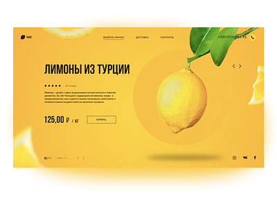 Lemon Delivery basket color delivery food fruit landing landing page lemon orange ui ui ux ux web website