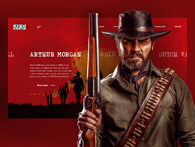 concept Red Dead Redemption 2 branding design designer ui ui ux uidesign ux uxdesign web webdesign website