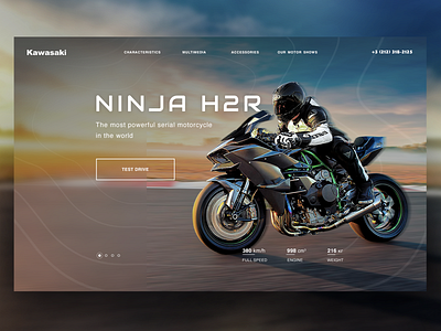 Kawasaki motorcycle concept. bike branding cars design moto motorbike motorcycle motorsport ui ui ux ux web webdesign website