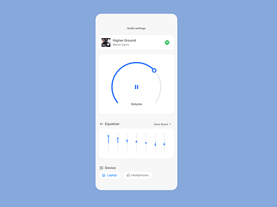 Daily UI 007 - Settings app controls dailyui music settings ui