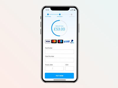 Daily UI - day 2 - Credit card checkout app design app ui design ui