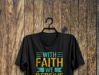 With faith T shirt design animal branding cloth design graphic design illustration minimal t shirt