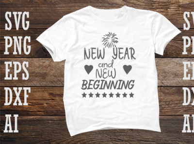 Svg design, New year and new Beginning
