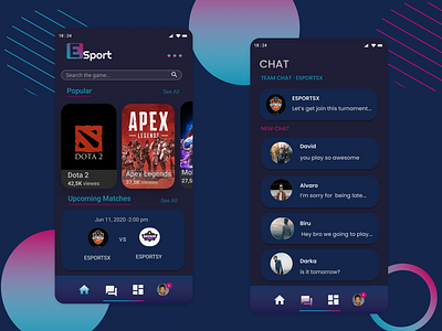 E-Sport Application Mobile