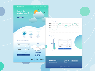 Weather Forecast Website design desktop design interfacedesign uidesign weather weather forecast webdesign