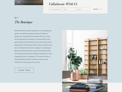 Homepage Design — Kitchen & Bath Interior Design homepage homepage design interior design kitchen modern website design