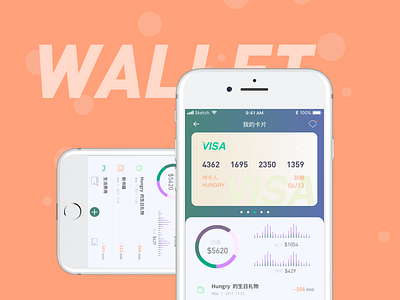 Wallet page design bank card logo ui wallet