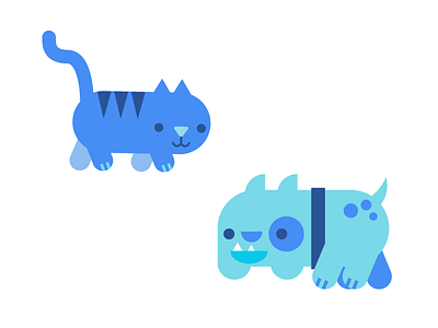 WIP Animation animals animation blue cat characters dog