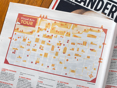 Map Illustration for The Inlander arts downtown editorial illustration magazine map print spokane tour