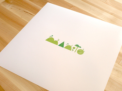 Manito Park Print - Green brand childrens illustration logo nature park print spokane