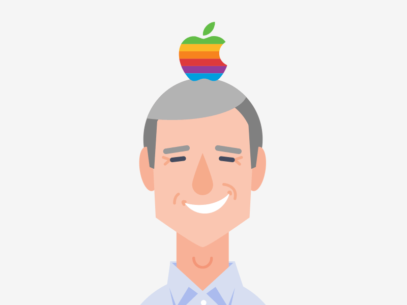 The Occasional: Tim Cook animation apple caricature facebook humor illustration myspace portraits social