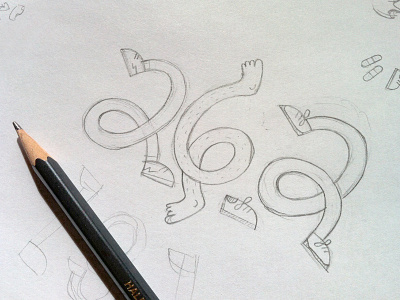 Running thing hand lettering illustration lettering numbers sketch typography