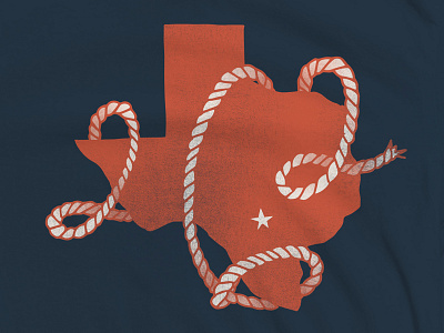 Rock 'n' Roll Marathon San Antonio illustration lasso lettering marathon print rodeo running state texas tshirt