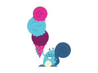 Scoop Squirrel branding character color illustration illustrator stickers