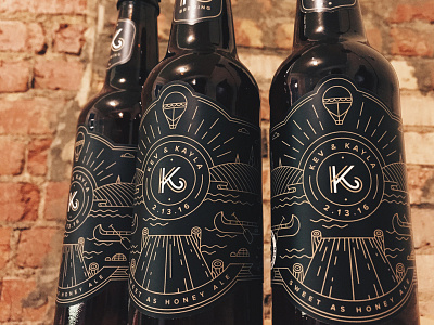 K2 Labels beer bottle branding craft beer illustration label packaging spokane