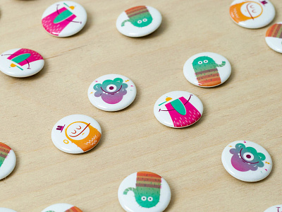 SpoYo Character Button branding buttons characters children collateral festival illustration kids print spokane vector