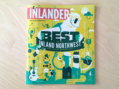 "Best Of" Inland Northwest Cover animals character cover culture editorial illustration magazine newspaper northwest outdoor pnw vector