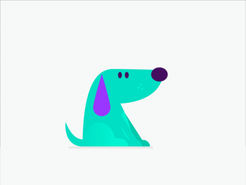 Scooter animal animation character dog illustration itchy motion vector