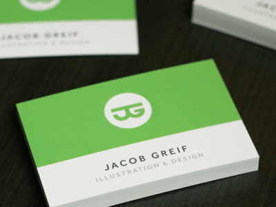 ...and some business cards branding green logo print promotion