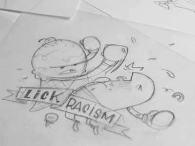 Tshirt Design - Lick Racism