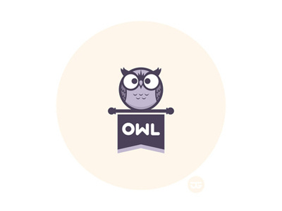 Owl Mascot Prints character illustration mascot owl purple vector
