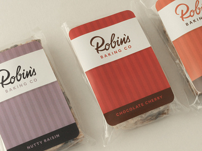 Robin's Baking Co. Labels - 2 baking branding design labels logo packaging power bars product